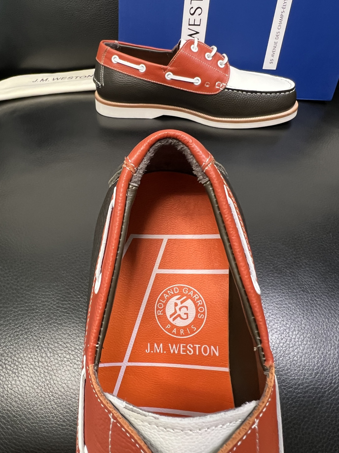 ⚠️只换码不退⚠️ J.M.WESTON 高品质 顶级工艺品 专柜新品同步，鞋面意大利进口牛皮拼布面料，