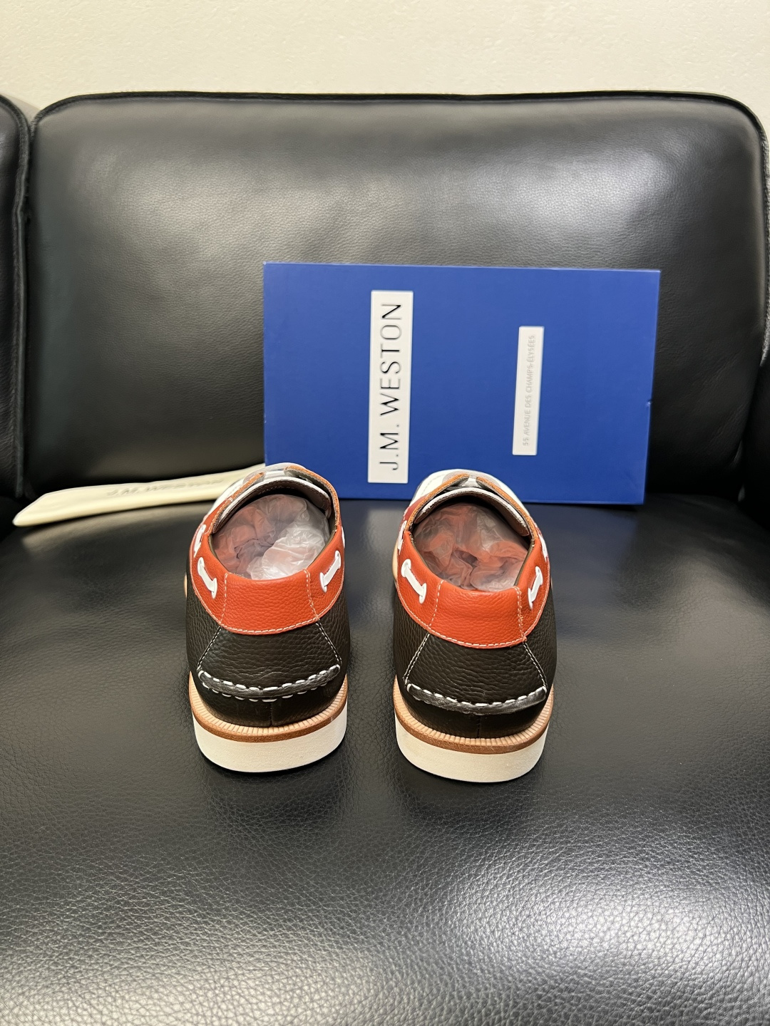 ⚠️只换码不退⚠️ J.M.WESTON 高品质 顶级工艺品 专柜新品同步，鞋面意大利进口牛皮拼布面料，