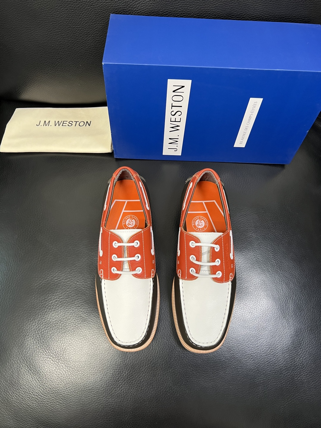 ⚠️只换码不退⚠️ J.M.WESTON 高品质 顶级工艺品 专柜新品同步，鞋面意大利进口牛皮拼布面料，