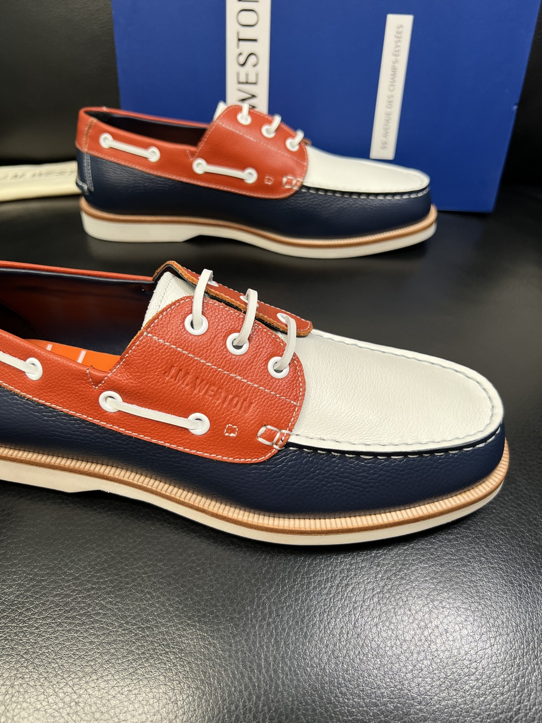 ⚠️只换码不退⚠️ J.M.WESTON 高品质 顶级工艺品 专柜新品同步，鞋面意大利进口牛皮拼布面料，