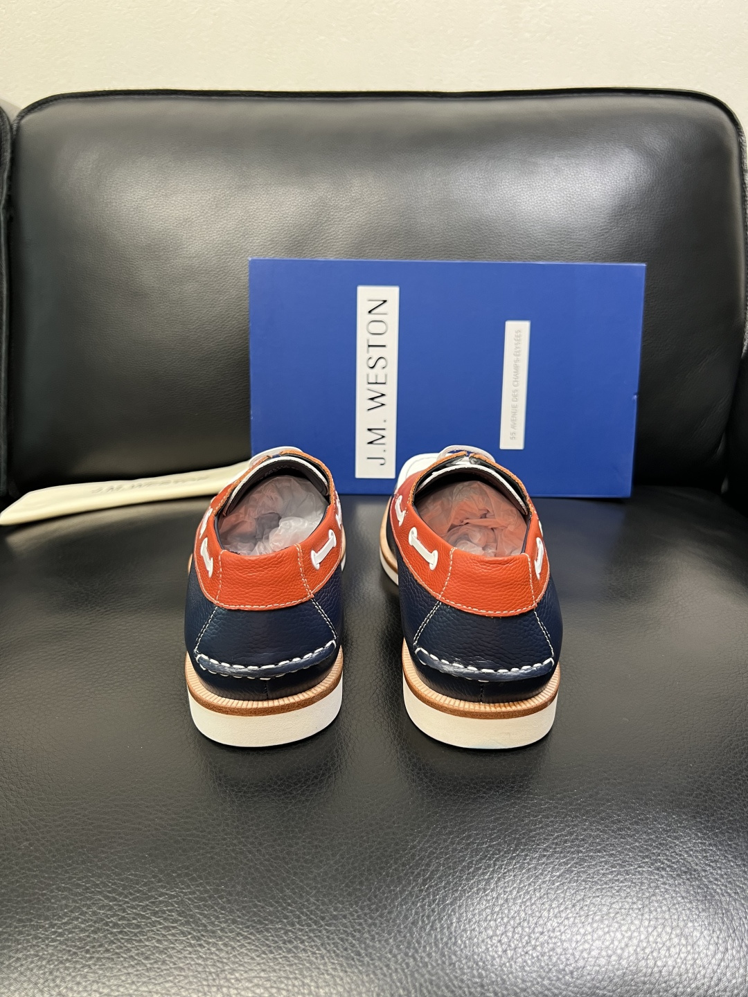 ⚠️只换码不退⚠️ J.M.WESTON 高品质 顶级工艺品 专柜新品同步，鞋面意大利进口牛皮拼布面料，