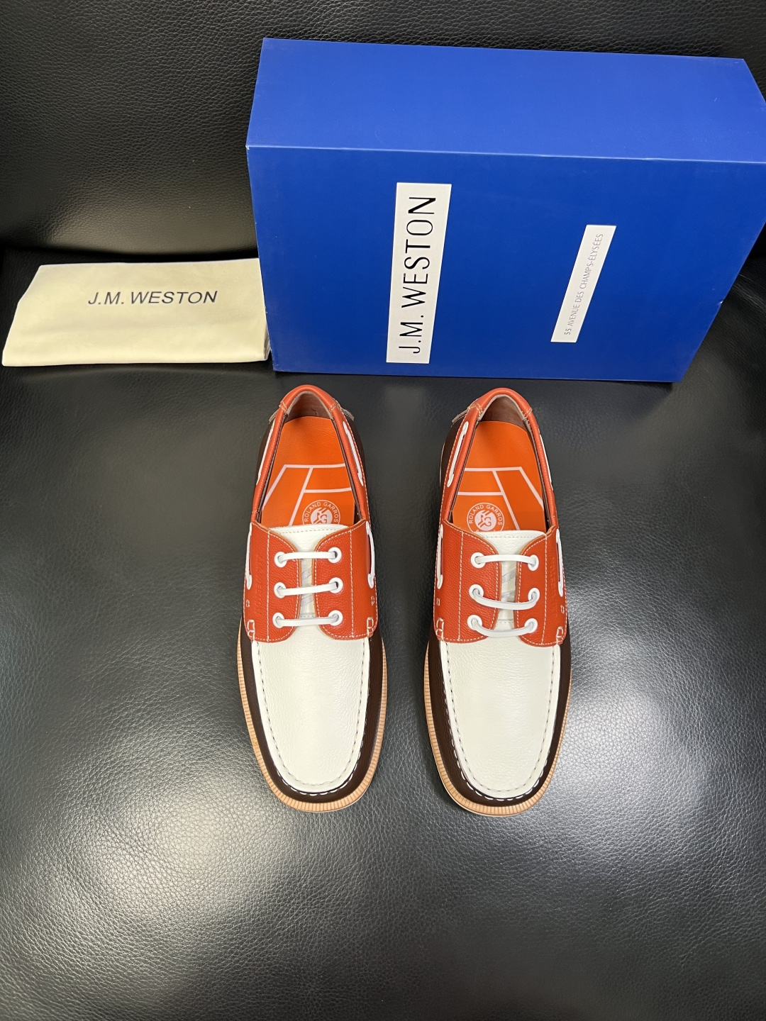 ⚠️只换码不退⚠️ J.M.WESTON 高品质 顶级工艺品 专柜新品同步，鞋面意大利进口牛皮拼布面料，