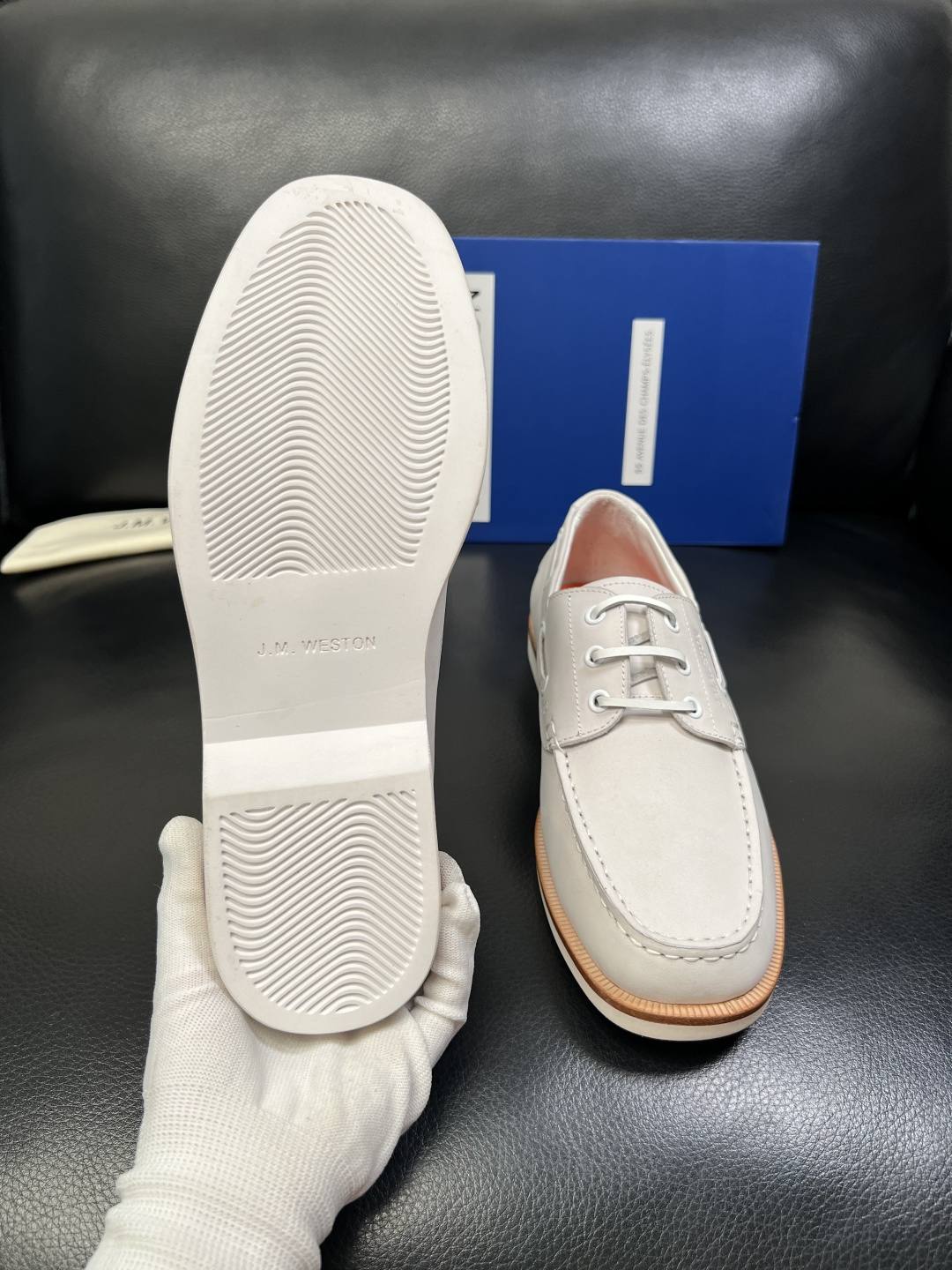 ⚠️只换码不退⚠️ J.M.WESTON 高品质 顶级工艺品 专柜新品同步，鞋面意大利进口牛皮拼布面料，