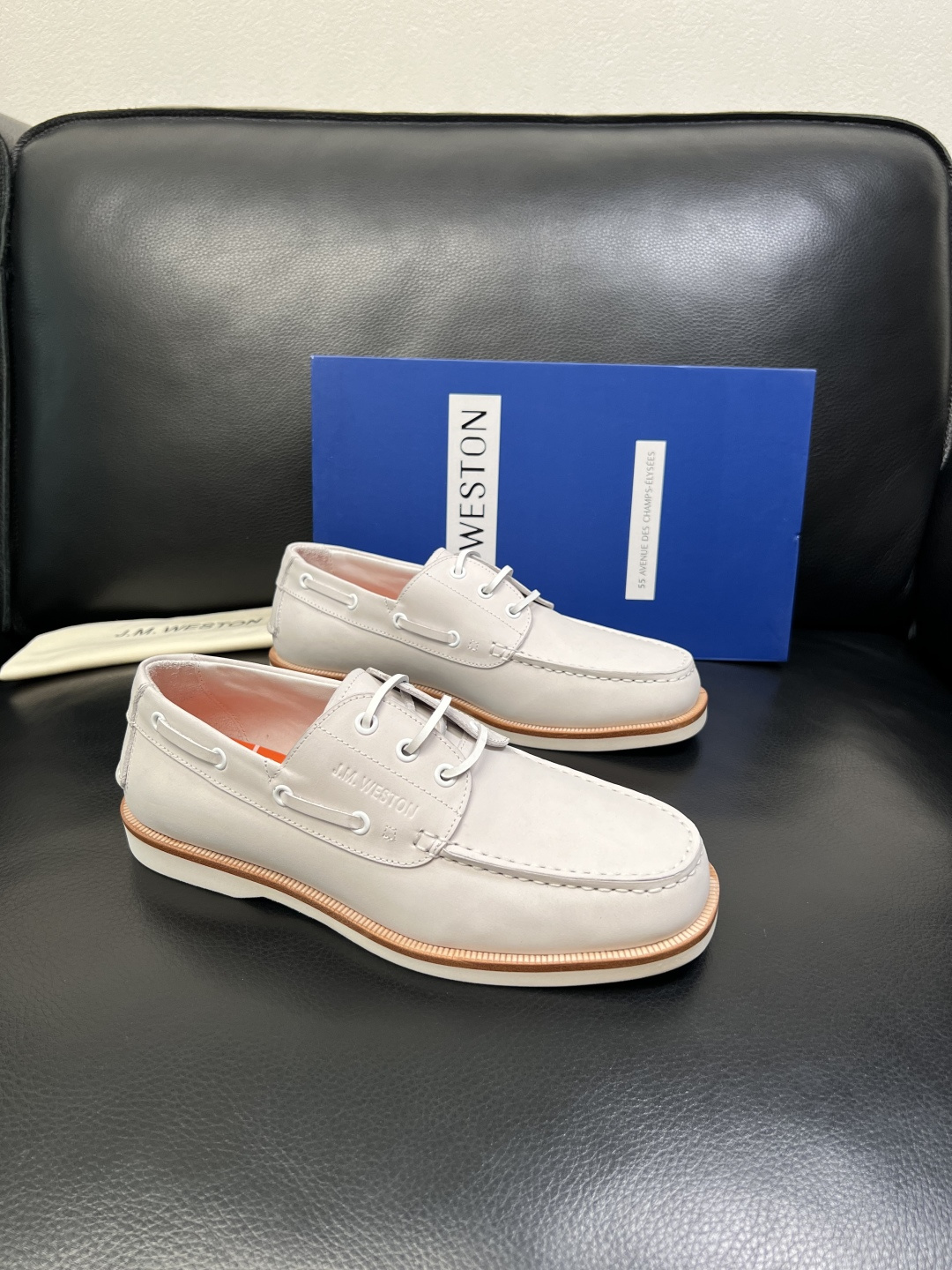 ⚠️只换码不退⚠️ J.M.WESTON 高品质 顶级工艺品 专柜新品同步，鞋面意大利进口牛皮拼布面料，