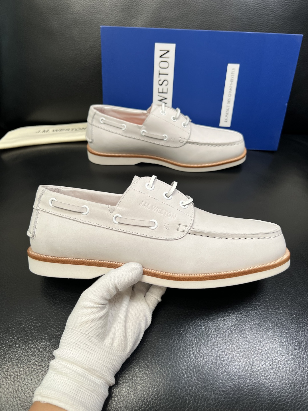 ⚠️只换码不退⚠️ J.M.WESTON 高品质 顶级工艺品 专柜新品同步，鞋面意大利进口牛皮拼布面料，