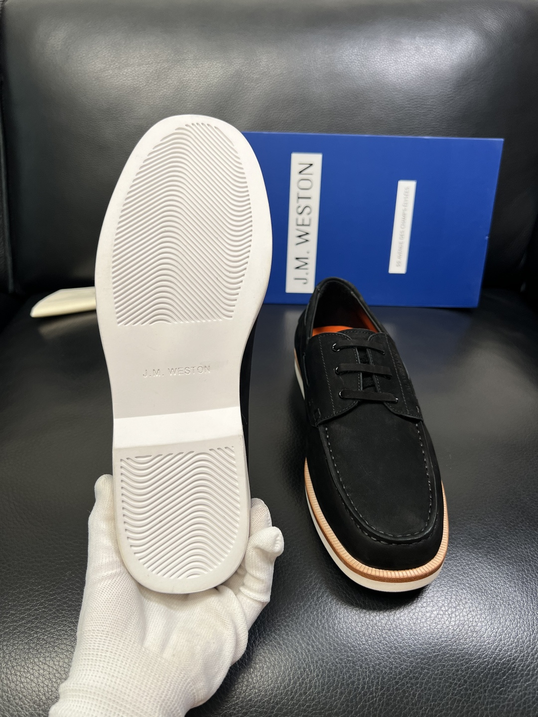 ⚠️只换码不退⚠️ J.M.WESTON 高品质 顶级工艺品 专柜新品同步，鞋面意大利进口牛皮拼布面料，