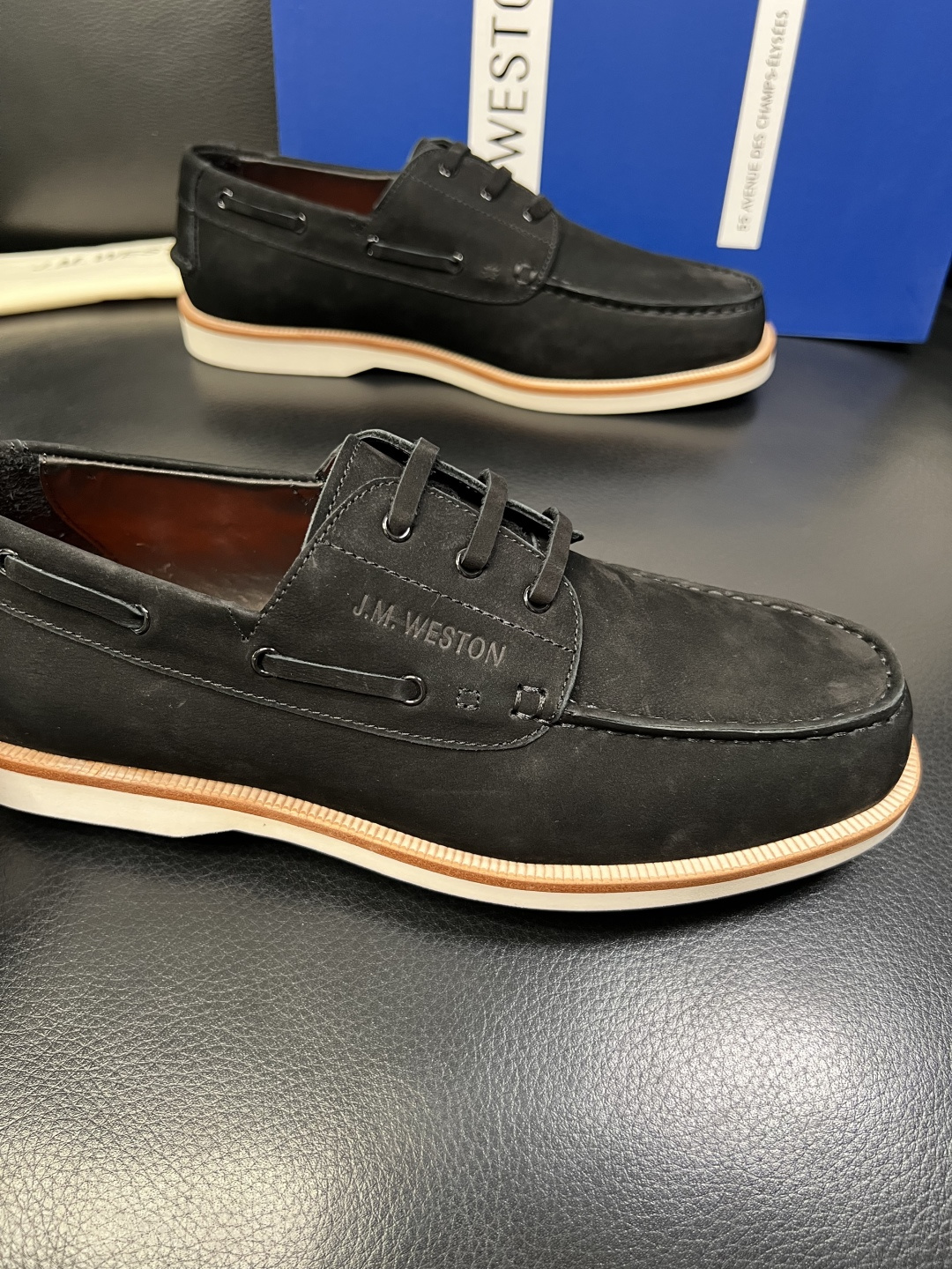 ⚠️只换码不退⚠️ J.M.WESTON 高品质 顶级工艺品 专柜新品同步，鞋面意大利进口牛皮拼布面料，