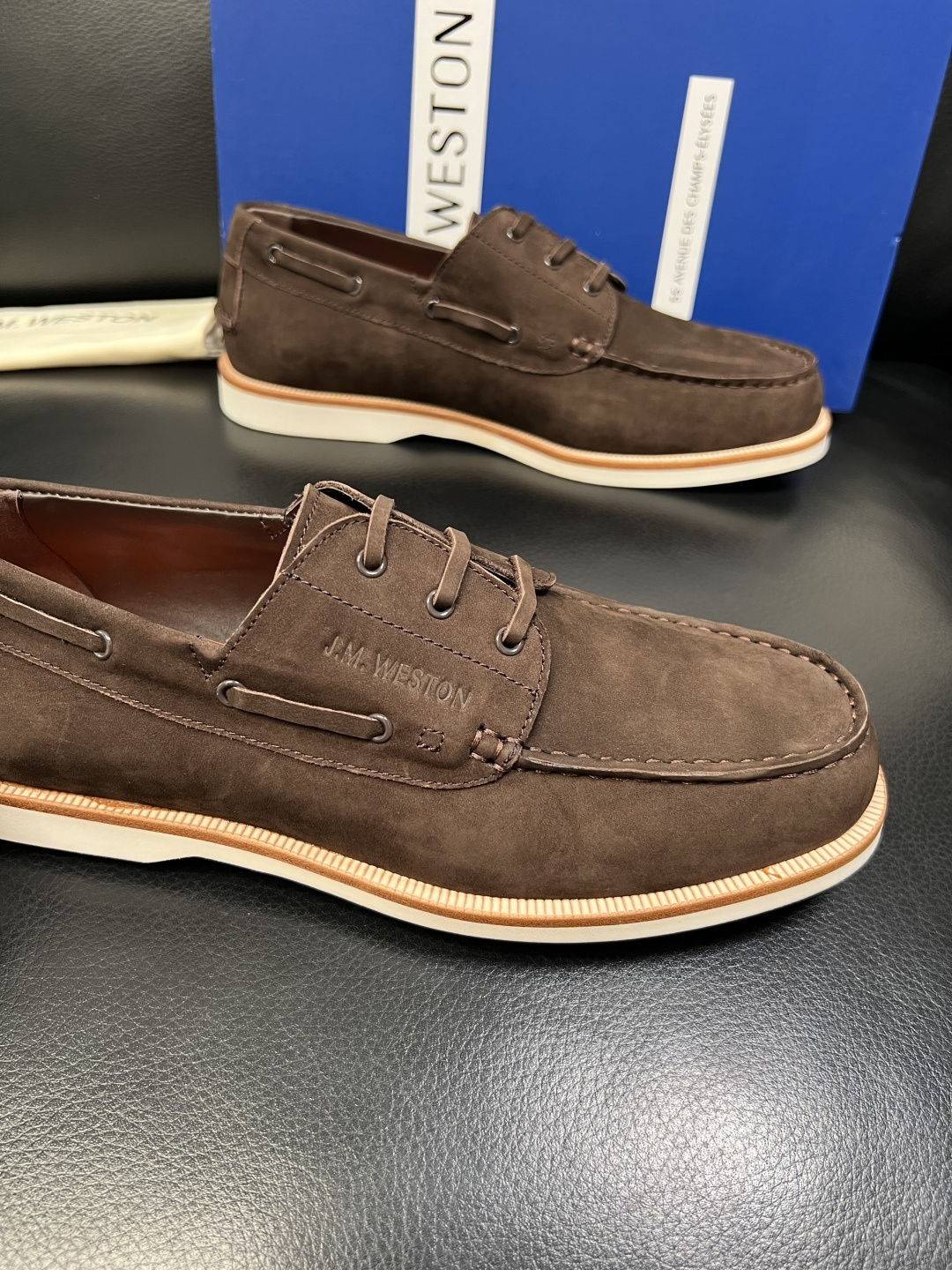 ⚠️只换码不退⚠️ J.M.WESTON 高品质 顶级工艺品 专柜新品同步，鞋面意大利进口牛皮拼布面料，