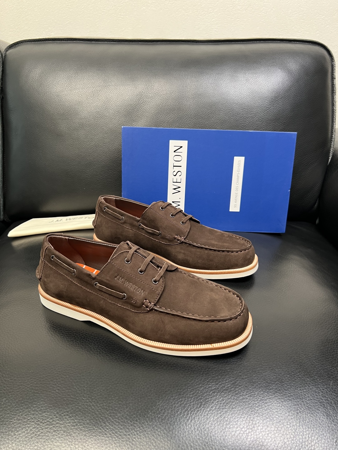 ⚠️只换码不退⚠️ J.M.WESTON 高品质 顶级工艺品 专柜新品同步，鞋面意大利进口牛皮拼布面料，