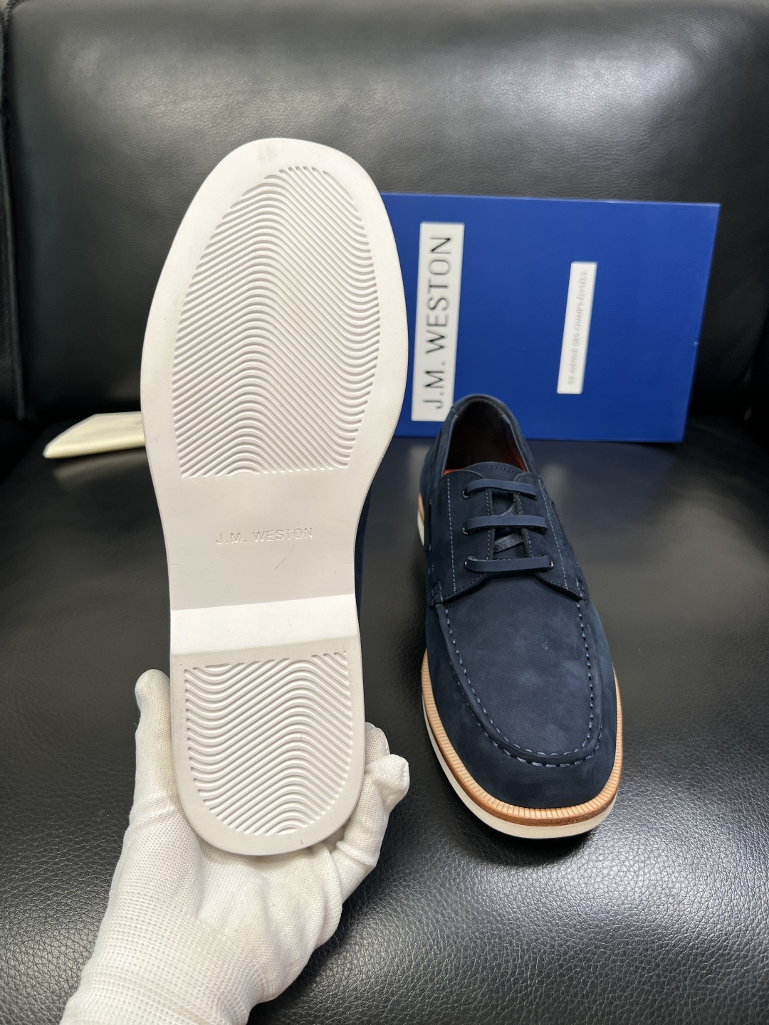 ⚠️只换码不退⚠️ J.M.WESTON 高品质 顶级工艺品 专柜新品同步，鞋面意大利进口牛皮拼布面料，