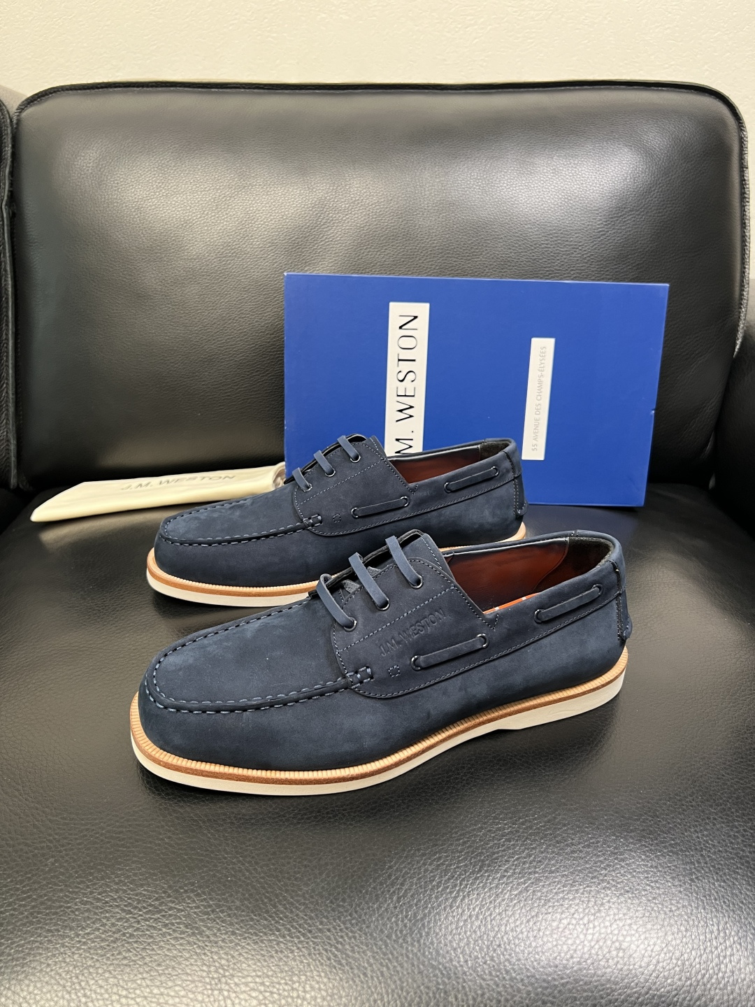 ⚠️只换码不退⚠️ J.M.WESTON 高品质 顶级工艺品 专柜新品同步，鞋面意大利进口牛皮拼布面料，