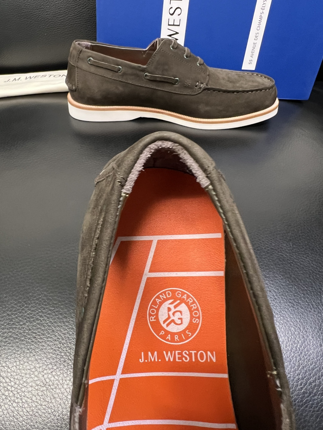 ⚠️只换码不退⚠️ J.M.WESTON 高品质 顶级工艺品 专柜新品同步，鞋面意大利进口牛皮拼布面料，