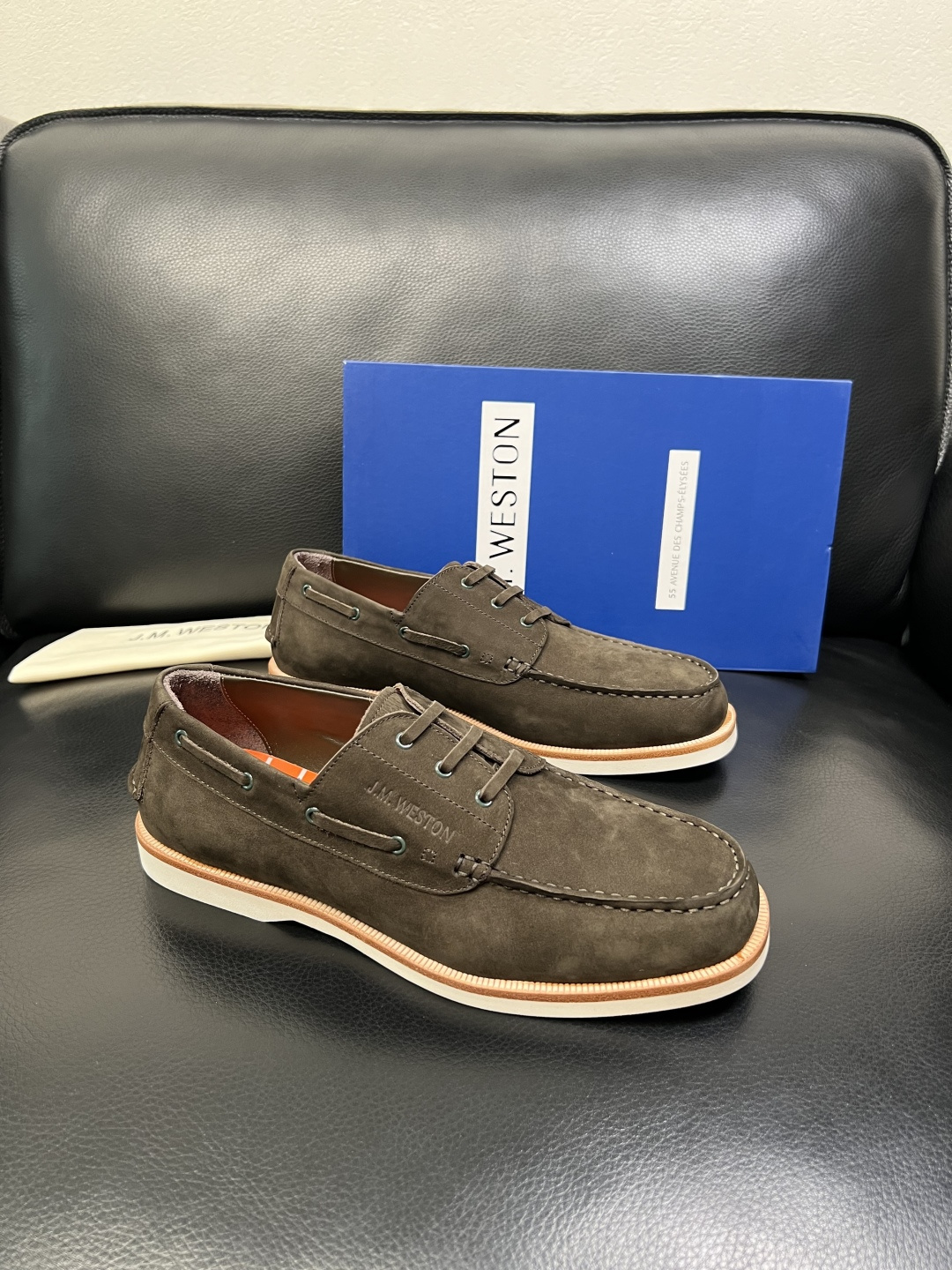 ⚠️只换码不退⚠️ J.M.WESTON 高品质 顶级工艺品 专柜新品同步，鞋面意大利进口牛皮拼布面料，