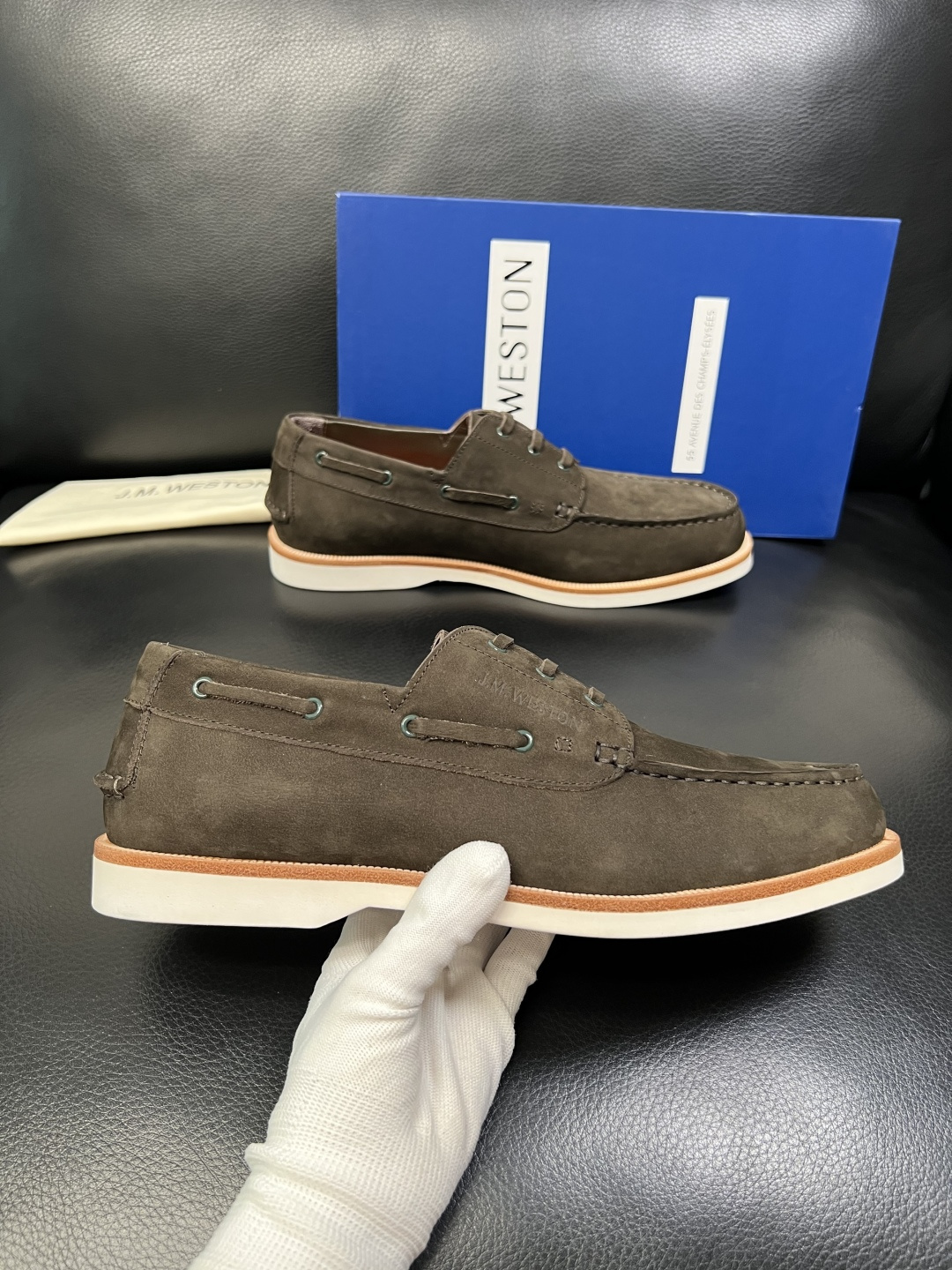 ⚠️只换码不退⚠️ J.M.WESTON 高品质 顶级工艺品 专柜新品同步，鞋面意大利进口牛皮拼布面料，