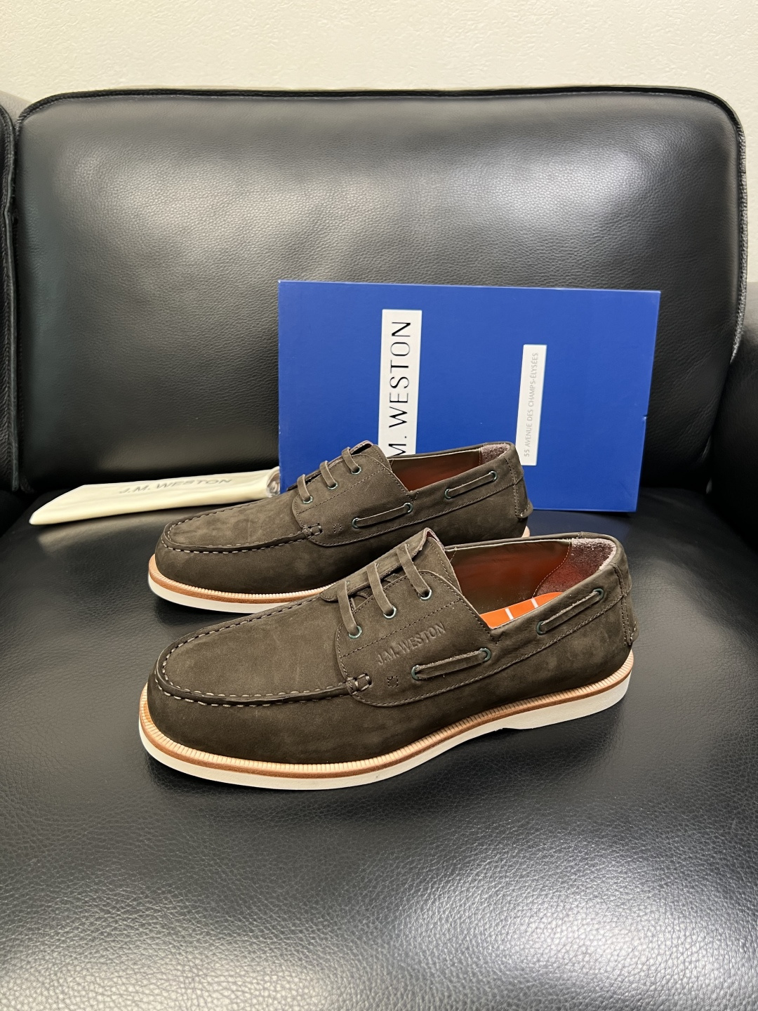 ⚠️只换码不退⚠️ J.M.WESTON 高品质 顶级工艺品 专柜新品同步，鞋面意大利进口牛皮拼布面料，