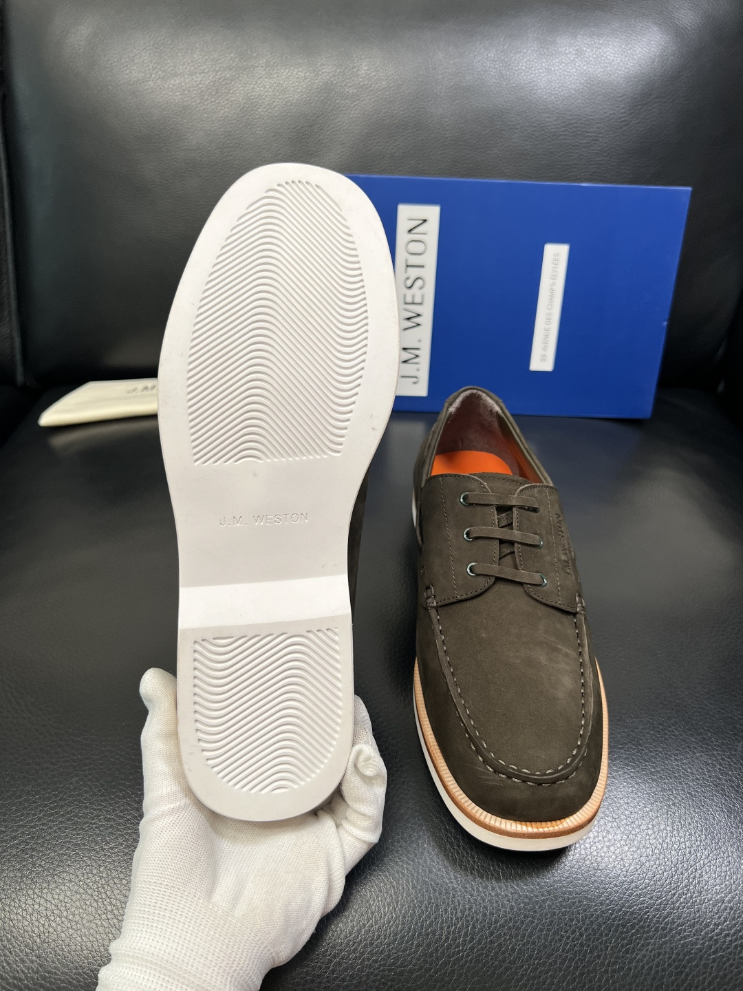 ⚠️只换码不退⚠️ J.M.WESTON 高品质 顶级工艺品 专柜新品同步，鞋面意大利进口牛皮拼布面料，
