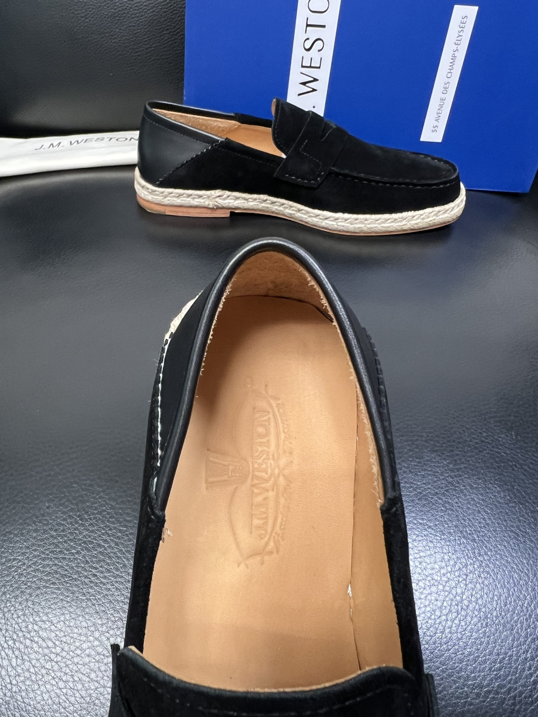 ⚠️只换码不退⚠️ J.M.WESTON 高品质 顶级工艺品 专柜新品同步，鞋面意大利进口牛皮拼布面料，