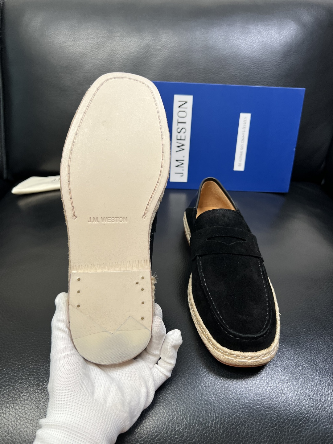 ⚠️只换码不退⚠️ J.M.WESTON 高品质 顶级工艺品 专柜新品同步，鞋面意大利进口牛皮拼布面料，