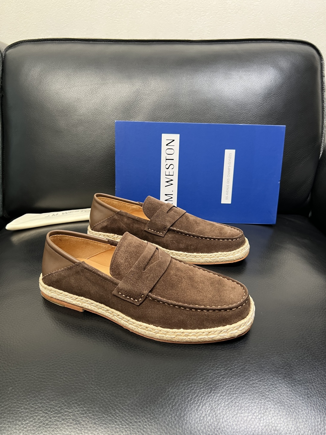 ⚠️只换码不退⚠️ J.M.WESTON 高品质 顶级工艺品 专柜新品同步，鞋面意大利进口牛皮拼布面料，