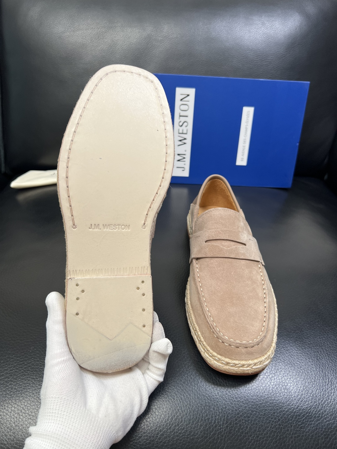 ⚠️只换码不退⚠️ J.M.WESTON 高品质 顶级工艺品 专柜新品同步，鞋面意大利进口牛皮拼布面料，