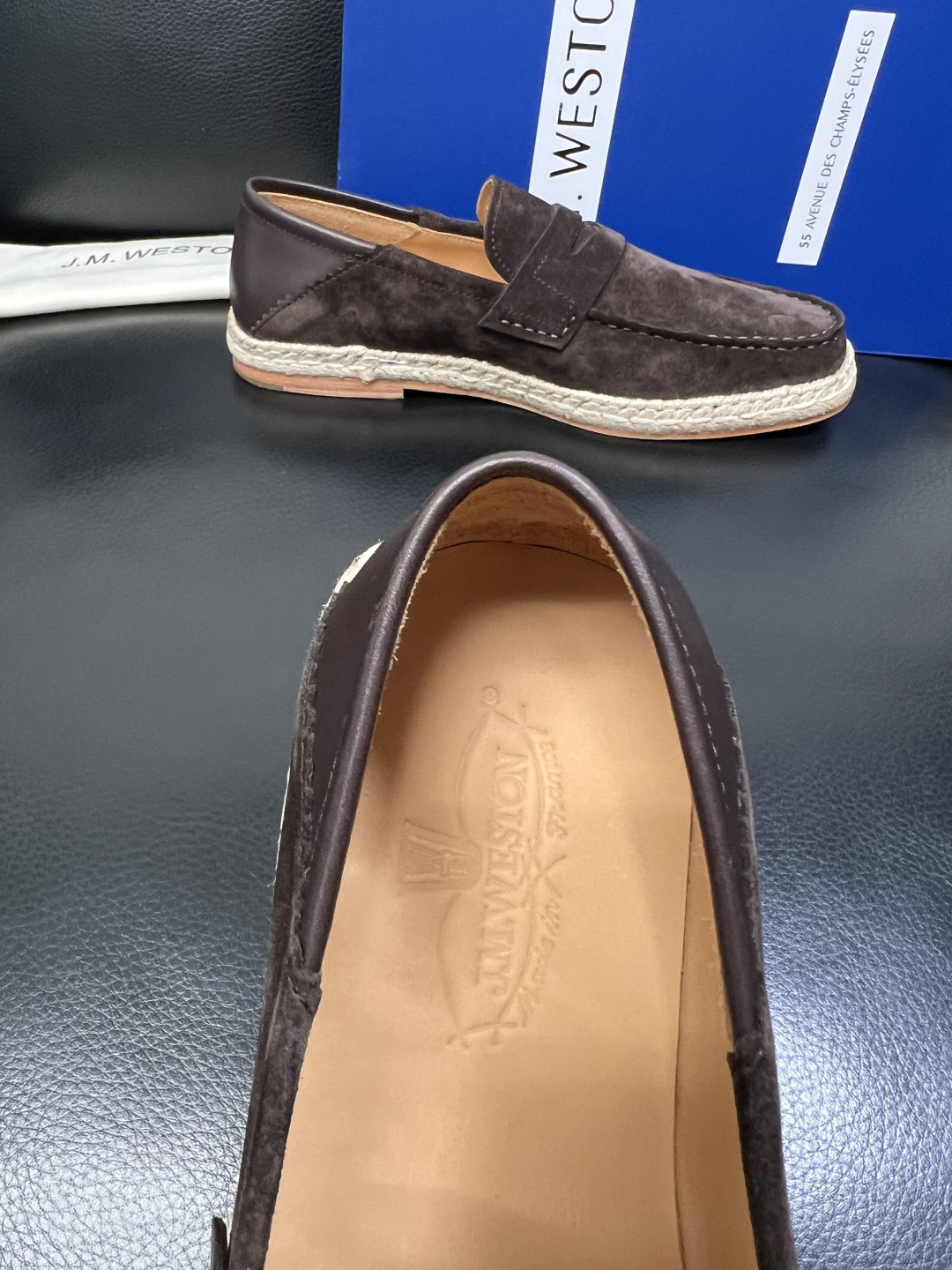 ⚠️只换码不退⚠️ J.M.WESTON 高品质 顶级工艺品 专柜新品同步，鞋面意大利进口牛皮拼布面料，