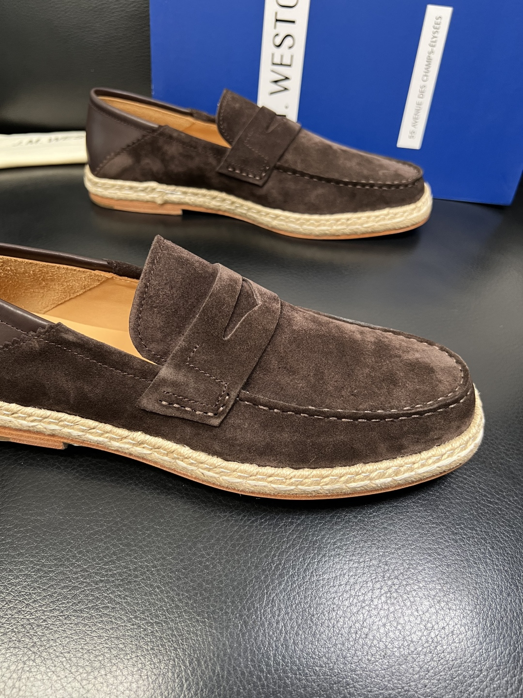 ⚠️只换码不退⚠️ J.M.WESTON 高品质 顶级工艺品 专柜新品同步，鞋面意大利进口牛皮拼布面料，