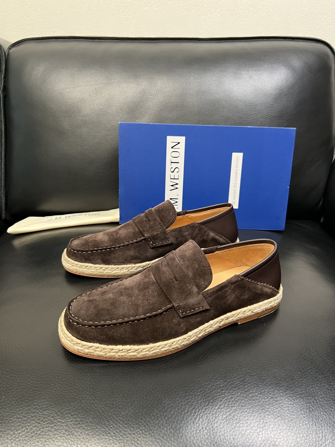 ⚠️只换码不退⚠️ J.M.WESTON 高品质 顶级工艺品 专柜新品同步，鞋面意大利进口牛皮拼布面料，