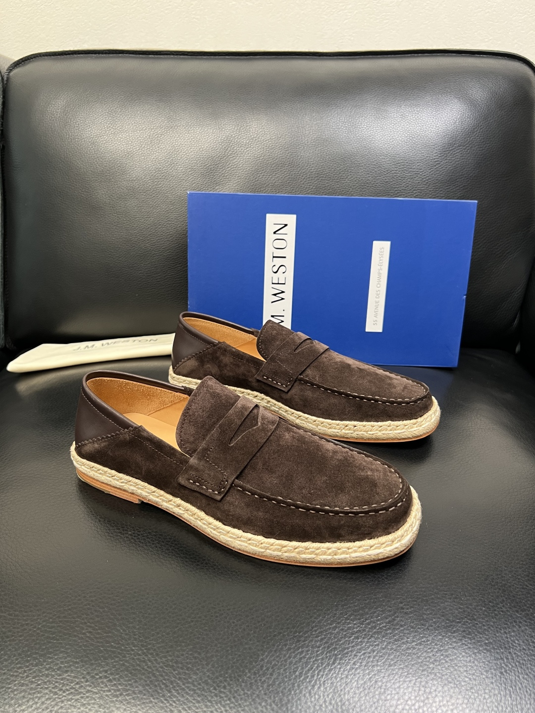 ⚠️只换码不退⚠️ J.M.WESTON 高品质 顶级工艺品 专柜新品同步，鞋面意大利进口牛皮拼布面料，