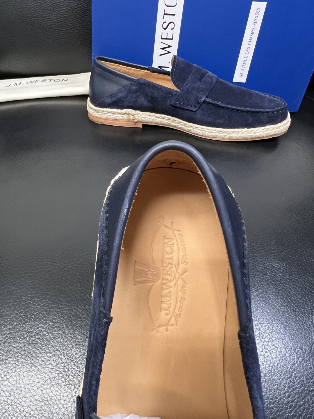 ⚠️只换码不退⚠️ J.M.WESTON 高品质 顶级工艺品 专柜新品同步，鞋面意大利进口牛皮拼布面料，