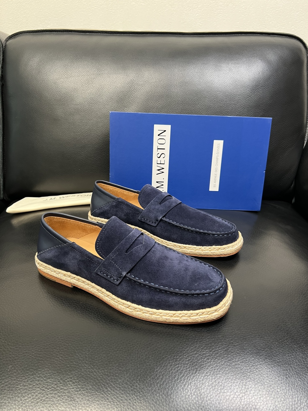 ⚠️只换码不退⚠️ J.M.WESTON 高品质 顶级工艺品 专柜新品同步，鞋面意大利进口牛皮拼布面料，