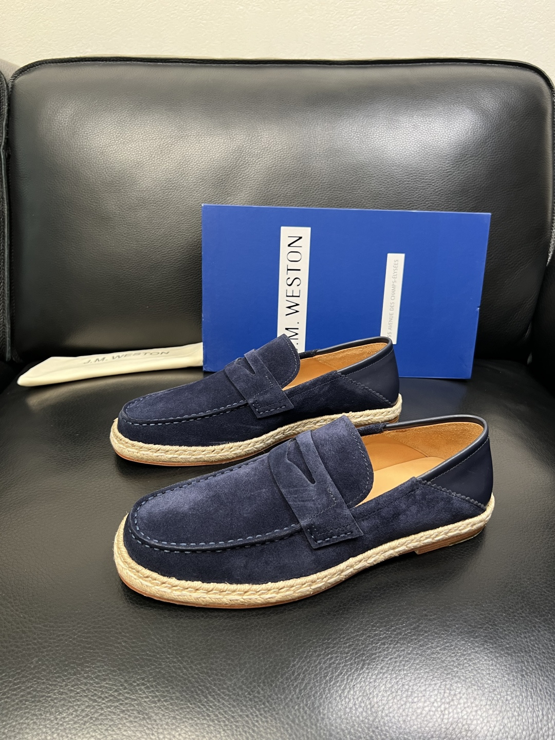 ⚠️只换码不退⚠️ J.M.WESTON 高品质 顶级工艺品 专柜新品同步，鞋面意大利进口牛皮拼布面料，