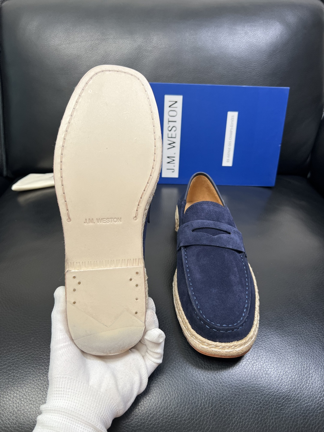 ⚠️只换码不退⚠️ J.M.WESTON 高品质 顶级工艺品 专柜新品同步，鞋面意大利进口牛皮拼布面料，