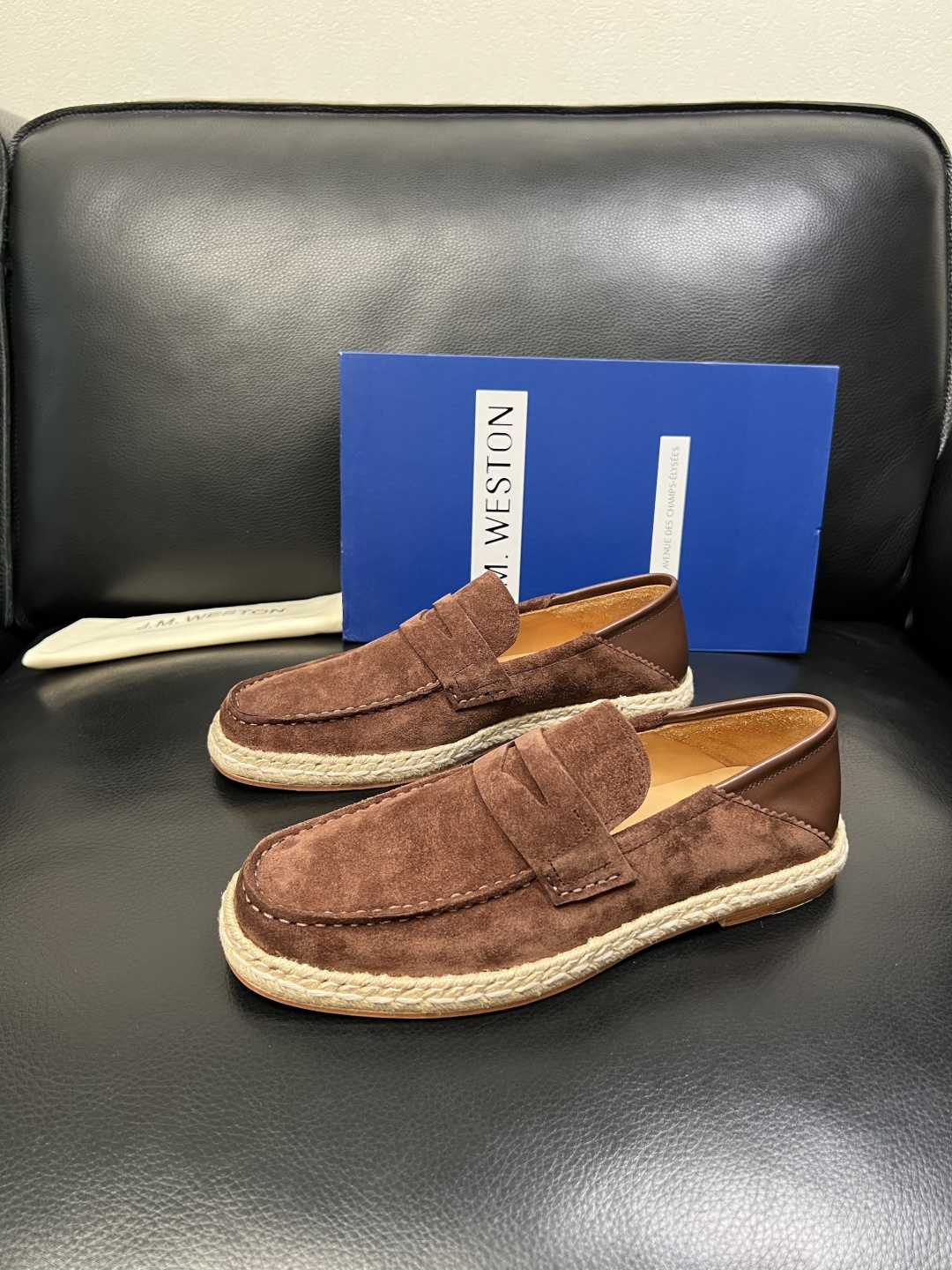 ⚠️只换码不退⚠️ J.M.WESTON 高品质 顶级工艺品 专柜新品同步，鞋面意大利进口牛皮拼布面料，