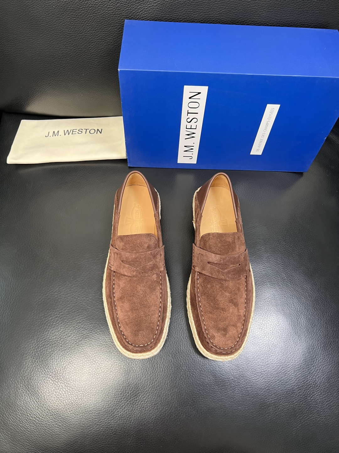 ⚠️只换码不退⚠️ J.M.WESTON 高品质 顶级工艺品 专柜新品同步，鞋面意大利进口牛皮拼布面料，