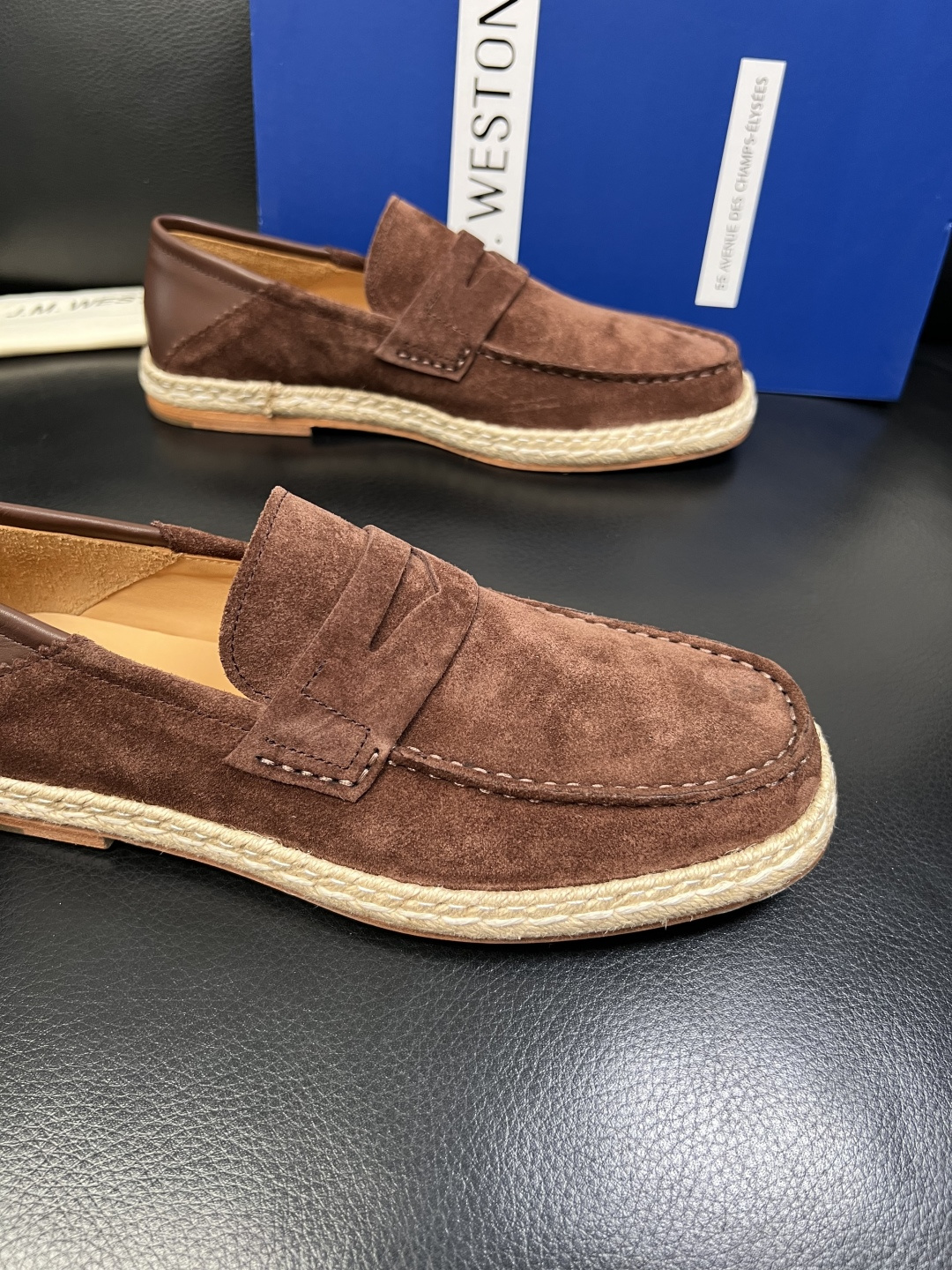 ⚠️只换码不退⚠️ J.M.WESTON 高品质 顶级工艺品 专柜新品同步，鞋面意大利进口牛皮拼布面料，