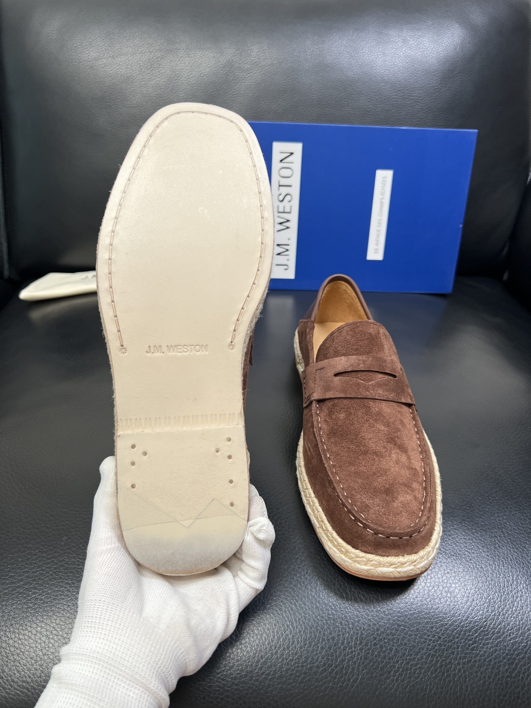 ⚠️只换码不退⚠️ J.M.WESTON 高品质 顶级工艺品 专柜新品同步，鞋面意大利进口牛皮拼布面料，
