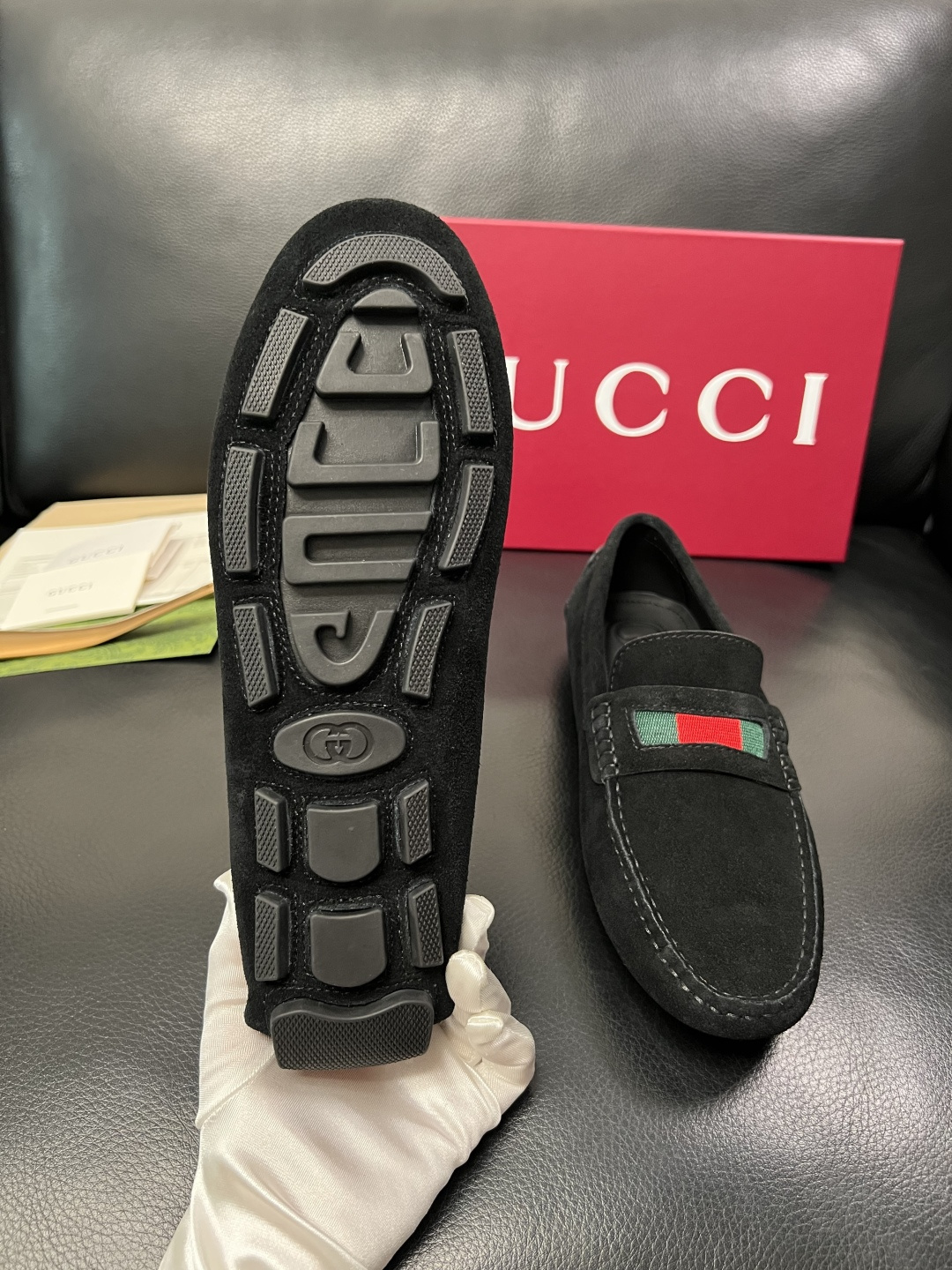 Gucci 高品质  顶级工艺品  古奇  豆豆鞋专柜经典款原厂配置，意大利进口牛皮面料，进口牛皮内里垫