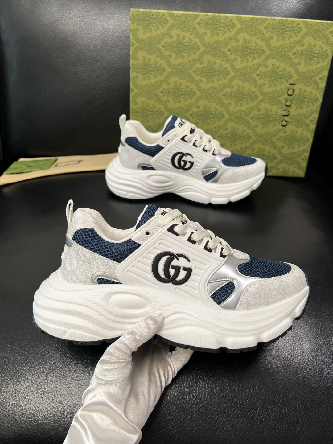 Gucci 高品质 顶级工艺品 古奇 专柜新款原厂配置，意大利进口牛皮搭配印花面料，进口牛皮内里垫，透气