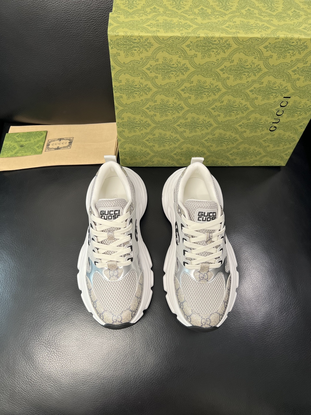 Gucci 高品质 顶级工艺品 古奇 专柜新款原厂配置，意大利进口牛皮搭配印花面料，进口牛皮内里垫，透气