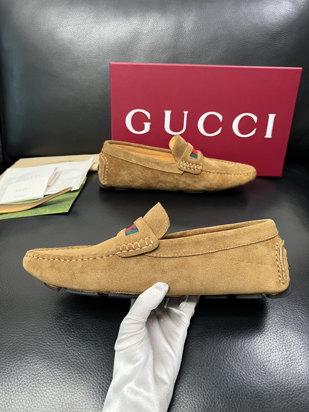 Gucci 高品质  顶级工艺品  古奇  豆豆鞋专柜经典款原厂配置，意大利进口牛皮面料，进口牛皮内里垫