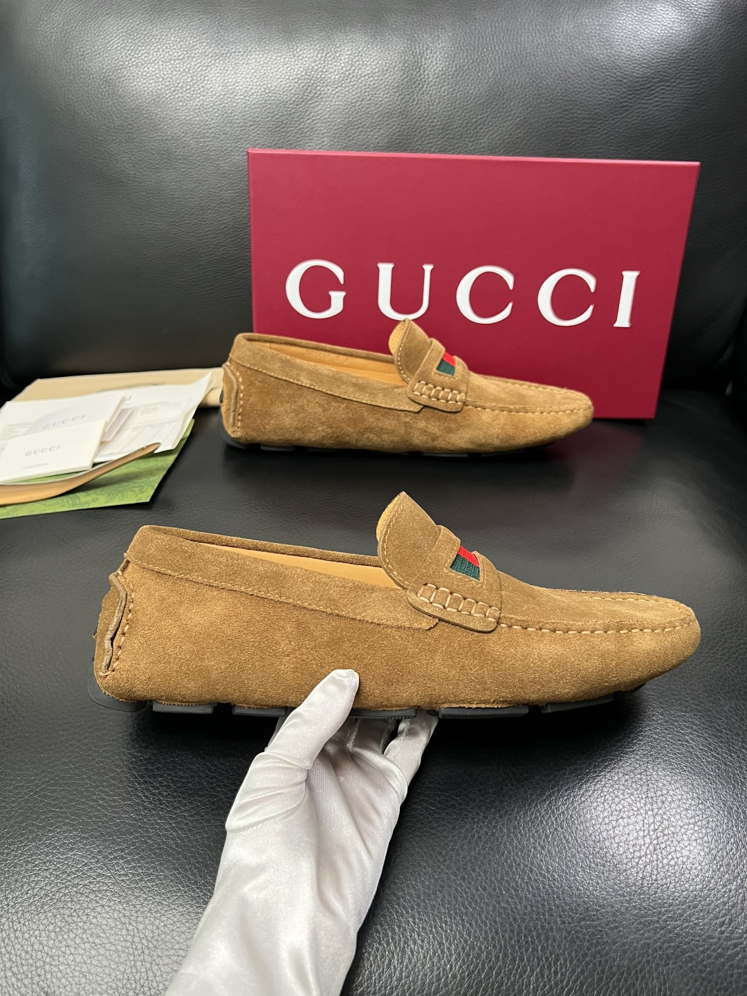 Gucci 高品质  顶级工艺品  古奇  豆豆鞋专柜经典款原厂配置，意大利进口牛皮面料，进口牛皮内里垫