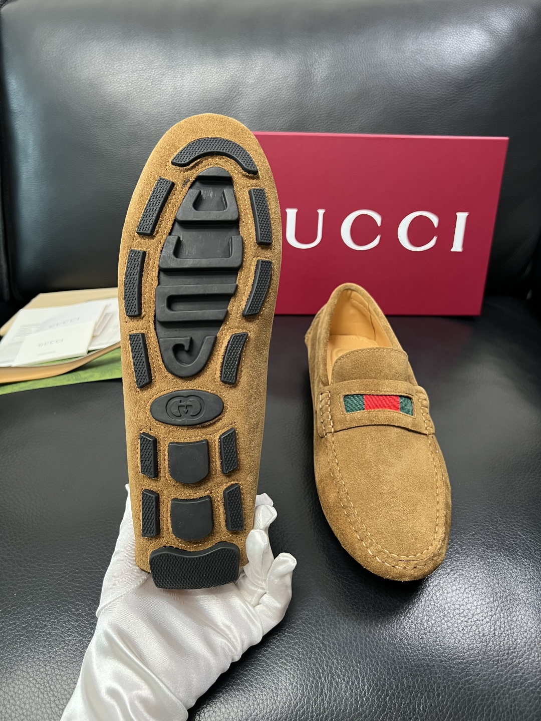 Gucci 高品质  顶级工艺品  古奇  豆豆鞋专柜经典款原厂配置，意大利进口牛皮面料，进口牛皮内里垫