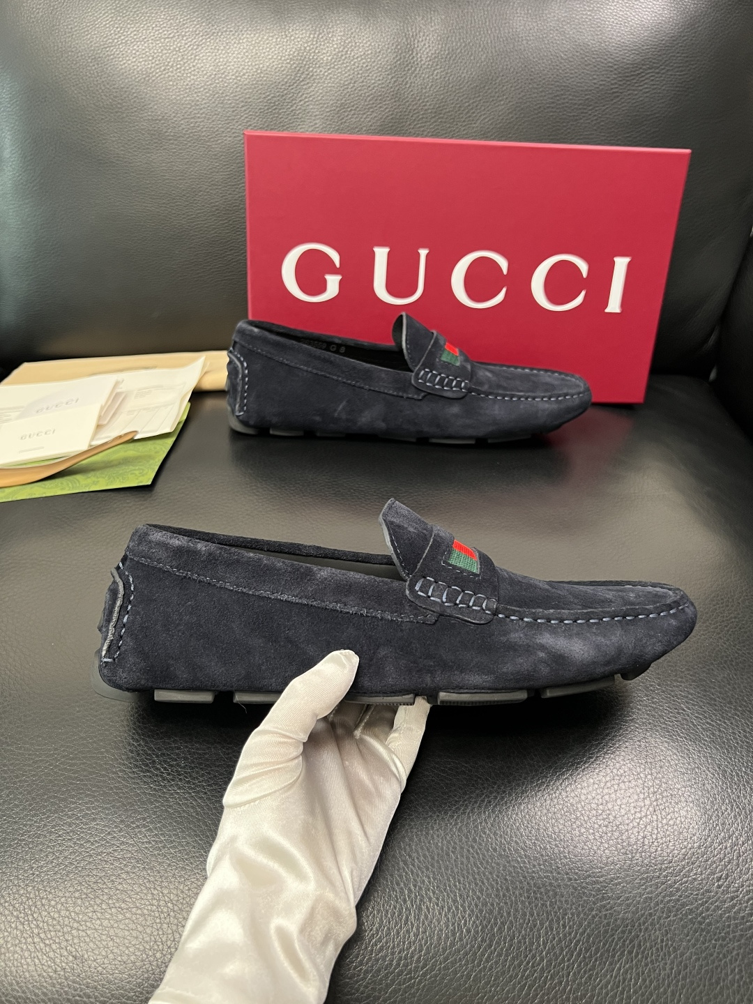 Gucci 高品质  顶级工艺品  古奇  豆豆鞋专柜经典款原厂配置，意大利进口牛皮面料，进口牛皮内里垫