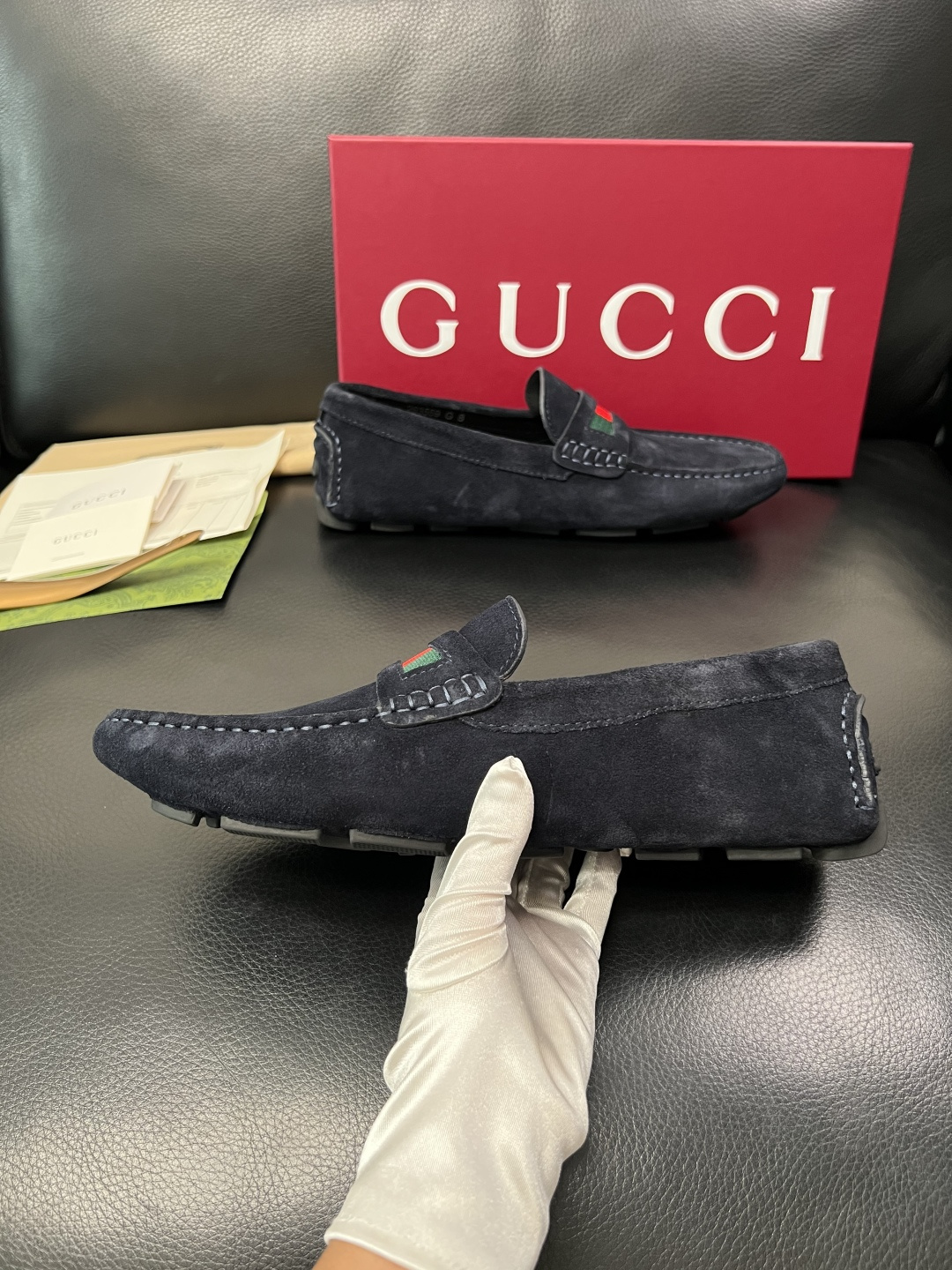 Gucci 高品质  顶级工艺品  古奇  豆豆鞋专柜经典款原厂配置，意大利进口牛皮面料，进口牛皮内里垫