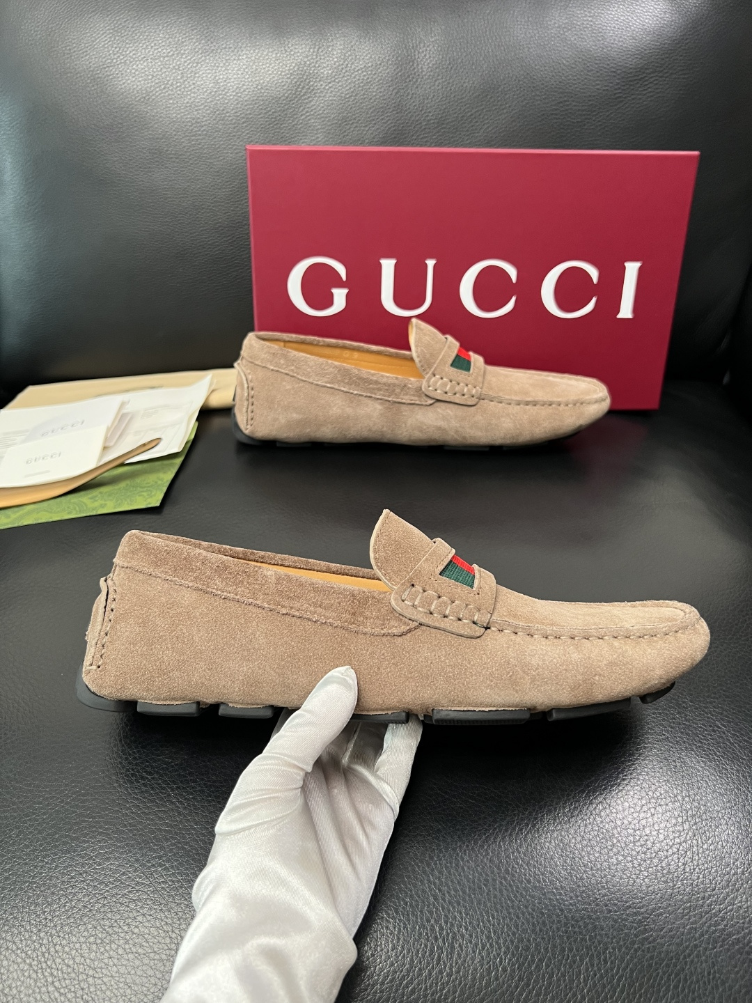 Gucci 高品质  顶级工艺品  古奇  豆豆鞋专柜经典款原厂配置，意大利进口牛皮面料，进口牛皮内里垫
