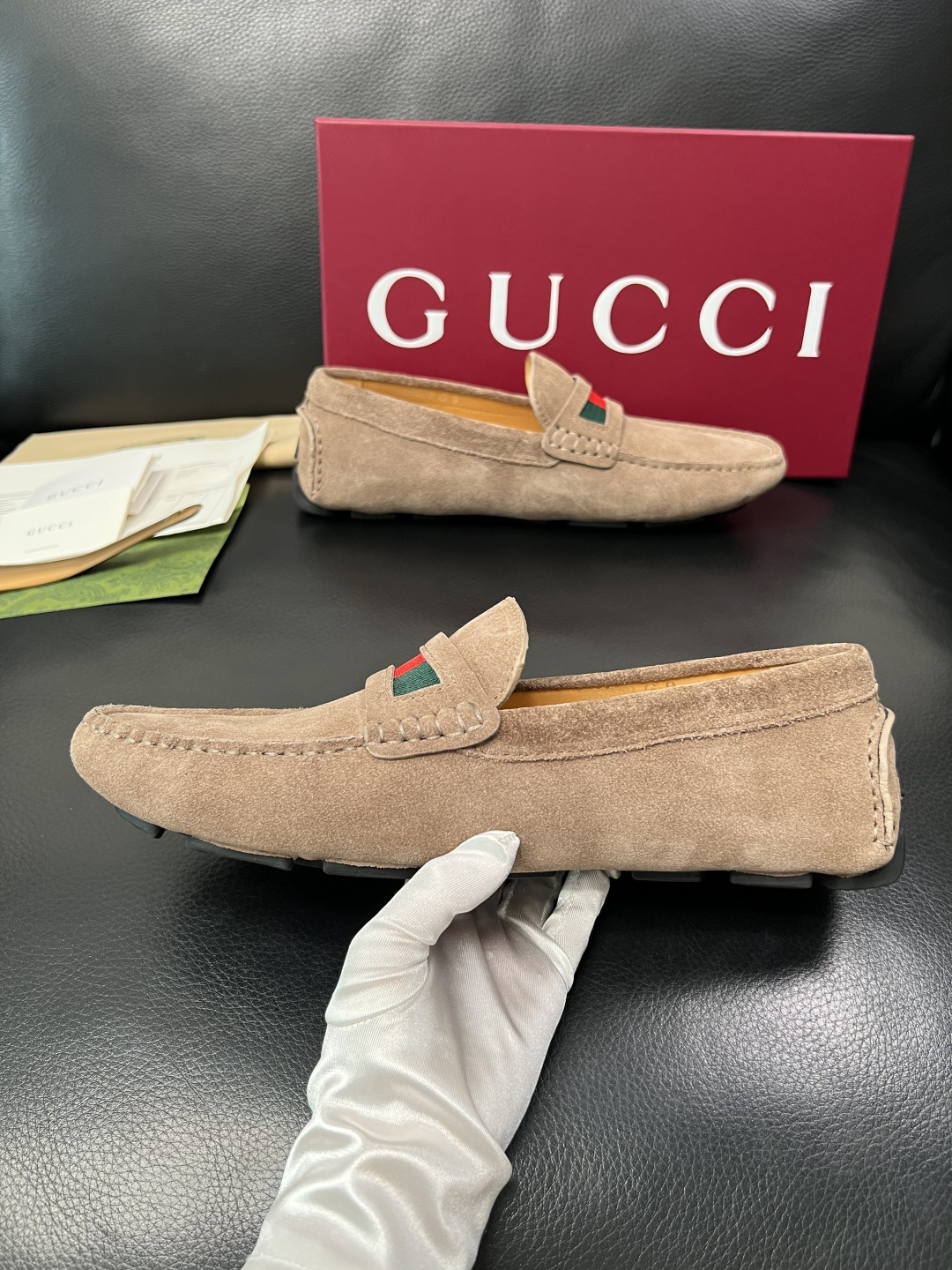 Gucci 高品质  顶级工艺品  古奇  豆豆鞋专柜经典款原厂配置，意大利进口牛皮面料，进口牛皮内里垫