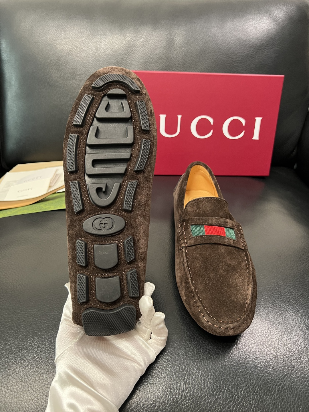 Gucci 高品质  顶级工艺品  古奇  豆豆鞋专柜经典款原厂配置，意大利进口牛皮面料，进口牛皮内里垫