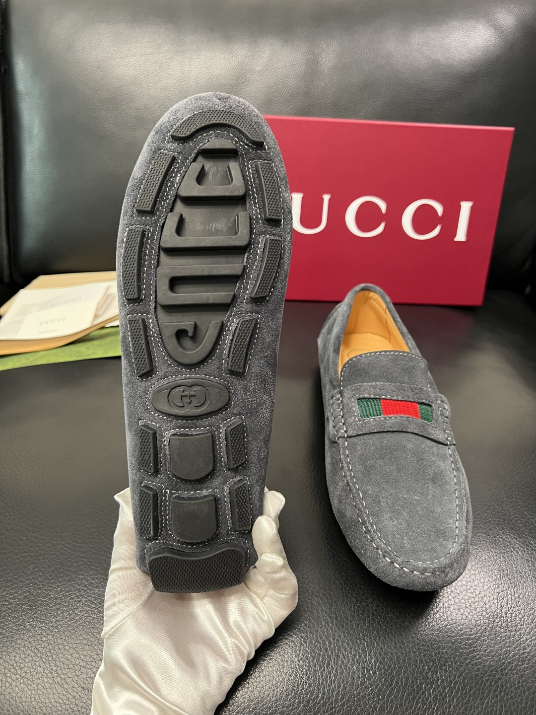 Gucci 高品质  顶级工艺品  古奇  豆豆鞋专柜经典款原厂配置，意大利进口牛皮面料，进口牛皮内里垫