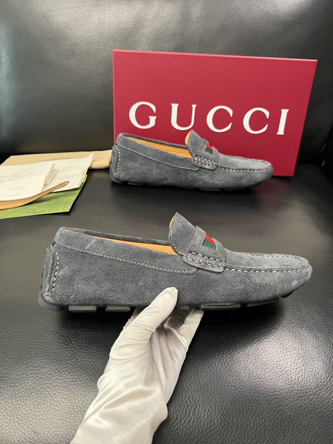 Gucci 高品质  顶级工艺品  古奇  豆豆鞋专柜经典款原厂配置，意大利进口牛皮面料，进口牛皮内里垫