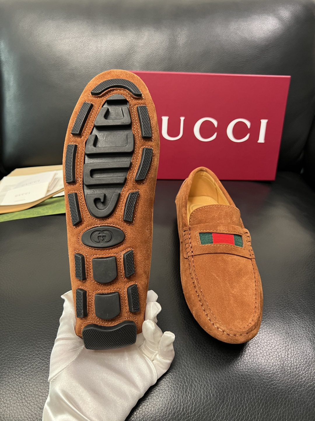 Gucci 高品质  顶级工艺品  古奇  豆豆鞋专柜经典款原厂配置，意大利进口牛皮面料，进口牛皮内里垫